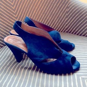 Atelier blue suede 3” peep toe heels. Gorgeous colour, like new. Euro 39 = US 8